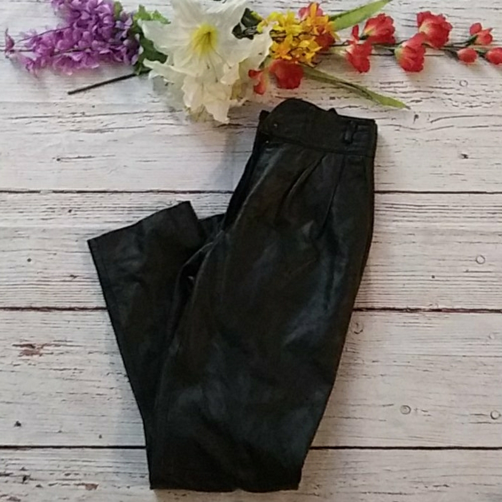 La donna Italian leather pants
